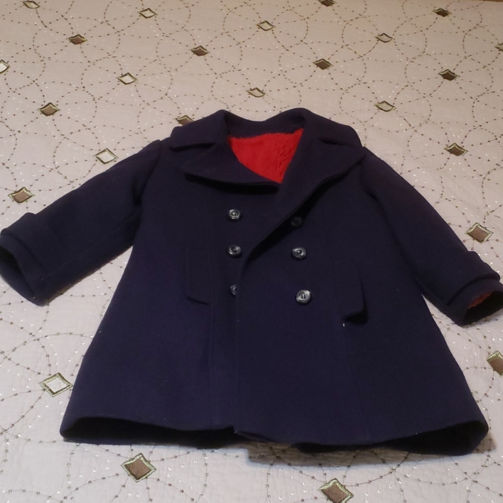 Vintage Rothschild Navy Wool Childs Pea Coat
